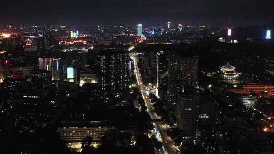 广州越秀区城市夜景与交通视频素材模板下载