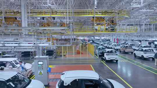 电动汽车工业工厂车间 自动化生产