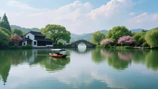杭州西湖，江南水乡，空镜素材宣传片