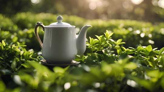 茶园茶具绿茶