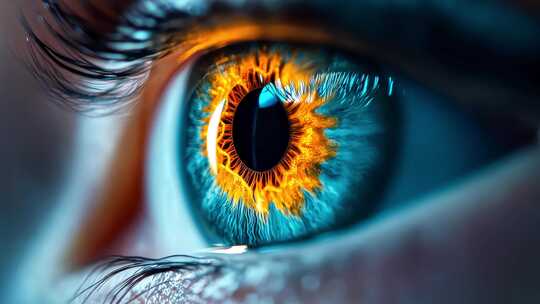 眼睛微距特写画面