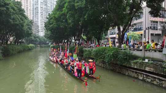 中国广东省广州市越秀区杨箕村龙舟采青