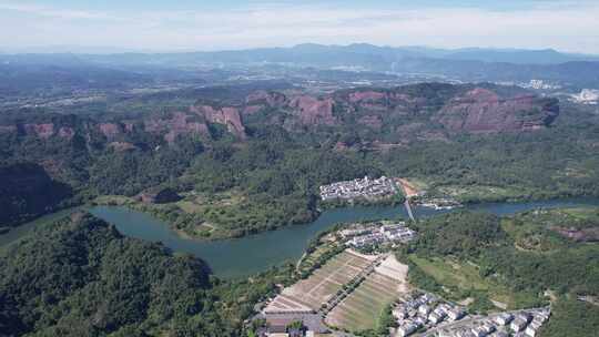 祖国大好河山丹霞地貌丹霞山航拍