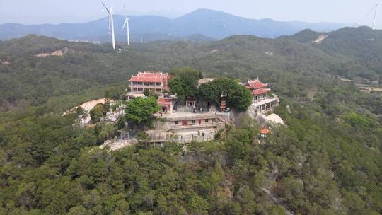 大气 航拍 福建 泉州 闽南 惠安 寺庙 佛