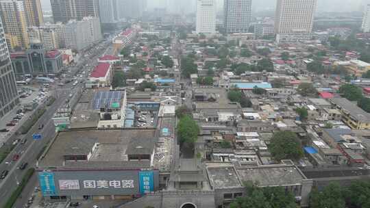 航拍河北邯郸回车巷历史文化街区