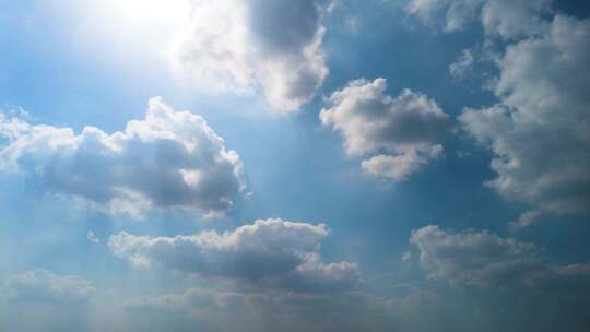 蓝天白云云朵变化延时摄影