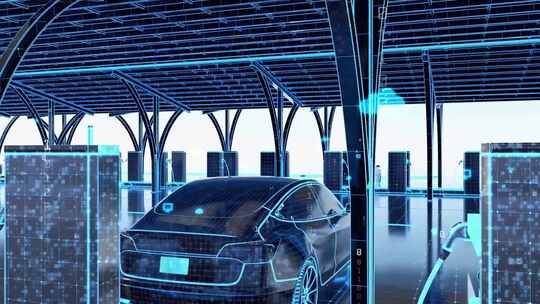新能源汽车锂电池视频素材模板下载