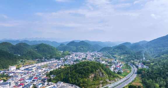 沪渝高速崔坝风景段航拍延时