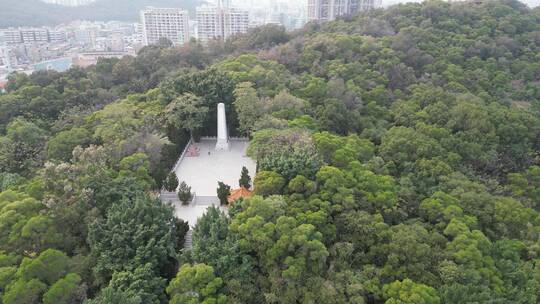 佛山顺德大良人民英雄纪念碑航拍