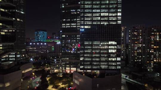 深圳南山区科技创新园夜景航拍