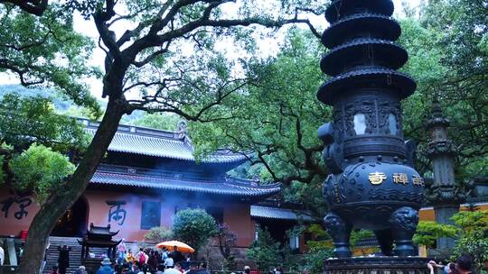 浙江普陀山法雨寺视频素材