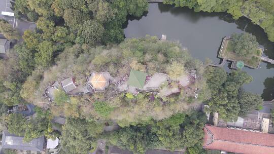 航拍广西桂林独秀峰王城景区