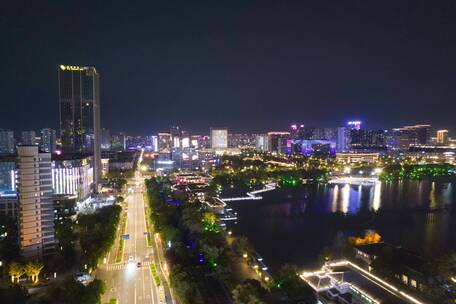 盐城市中心聚龙湖-夜景延时