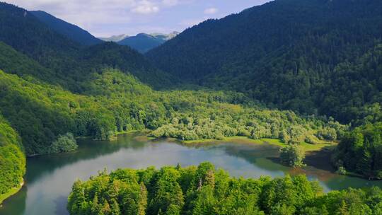 4K山水湖泊高山树林丛林自然景观