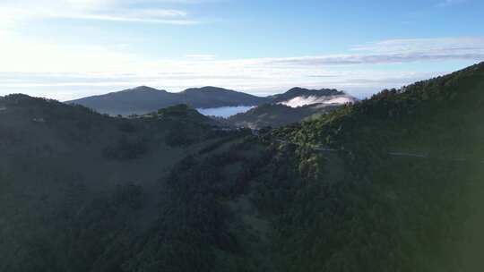 航拍大自然高山森林