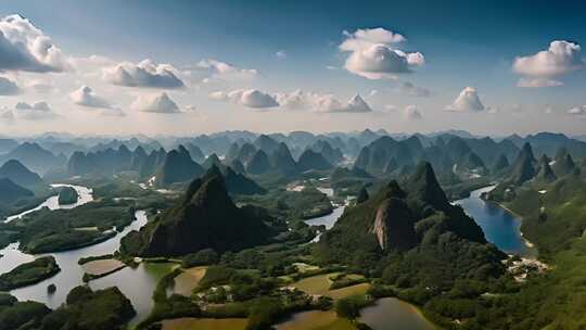 桂林航拍 广西生态