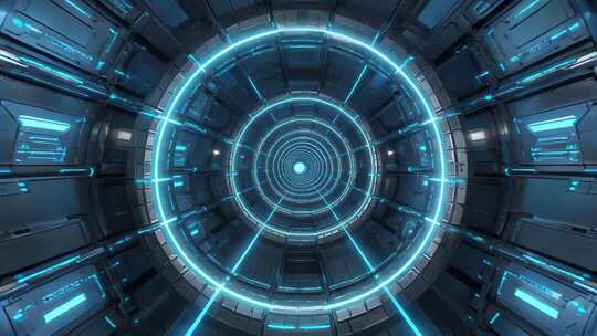 科技感隧道穿梭动画素材
