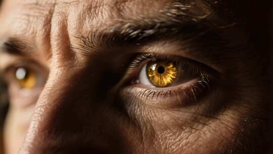 男性眼睛微距特写