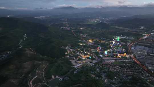 安吉夜景 城市航拍 航拍延时 安吉城市航拍