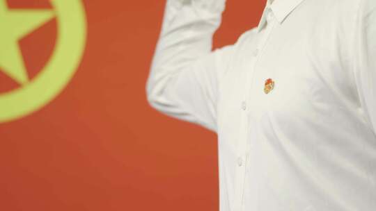 共青团进步青年五四青年节宣誓敬礼革命火种