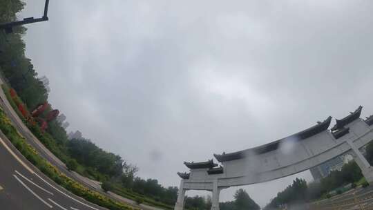 中式牌坊道路景观