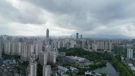 航拍温州城市建设