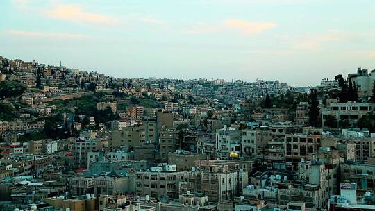 日落时的约旦首都安曼
