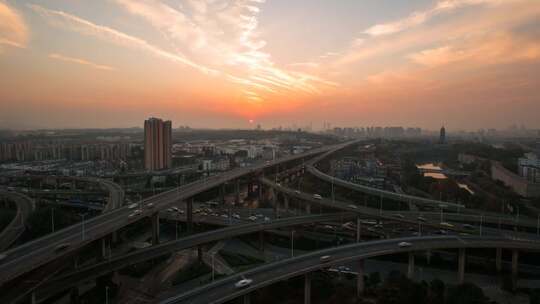 全南京超清风光延时超清素材双桥门立交机位