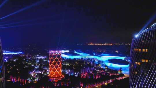 【夜景】中国海南海花岛