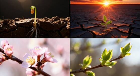 春天万物复苏植物发芽