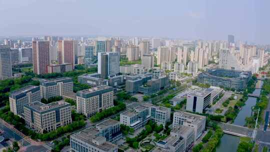 「有版权」航拍昆山花桥城市建筑合集4K-1