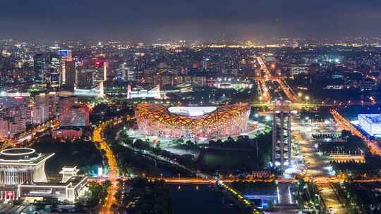 北京鸟巢夜景