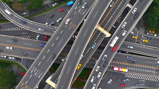 城市交通 城市车流 立交桥视频素材模板下载