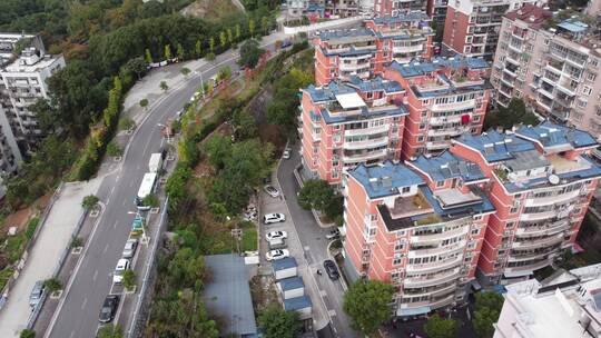 航拍湖北宜昌西陵区城区建设