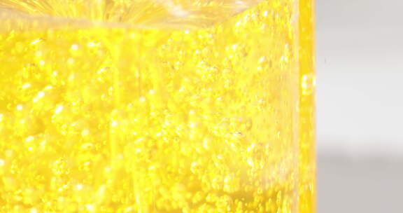 金色液体 粒子气泡展示 液体流动 黄色液体