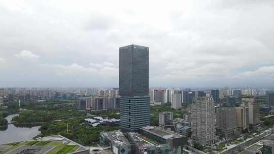 上海嘉定保利国际广场地标航拍视频素材模板下载