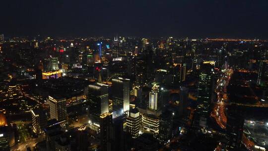 上海外滩黄浦区黄浦江东方明珠夜全景夜景4K