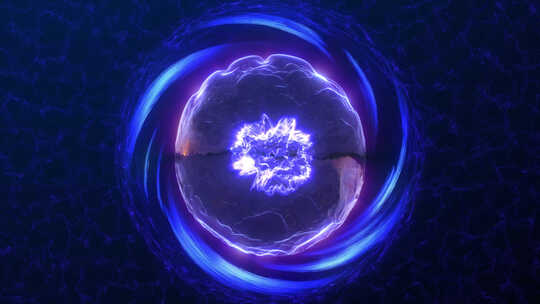 神秘的声波旋转粒子球能量球