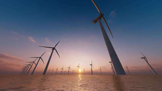 新能源海上风电风力发电站