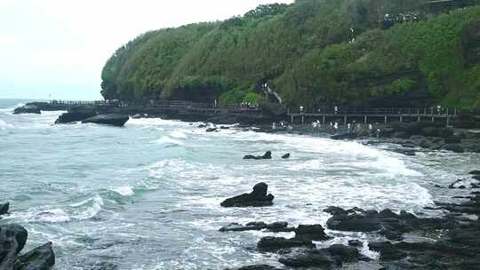 广西北海涠洲岛大海鳄鱼山旅游旅行风景升格