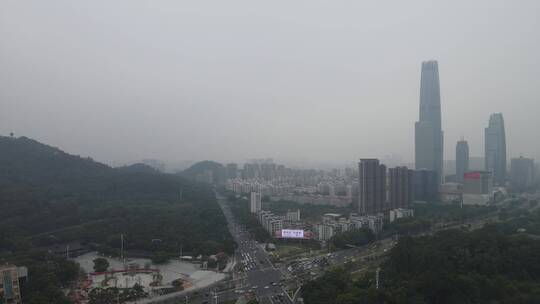 灰霾天气中的城市