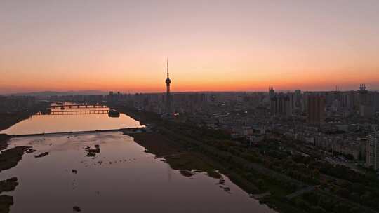 航拍洛阳城市风光