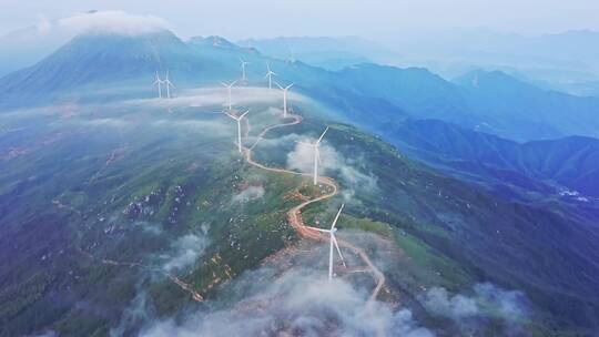 江西高山风力发电机群