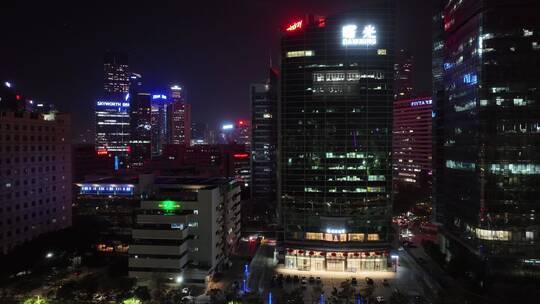 深圳南山区高新园日落夜景