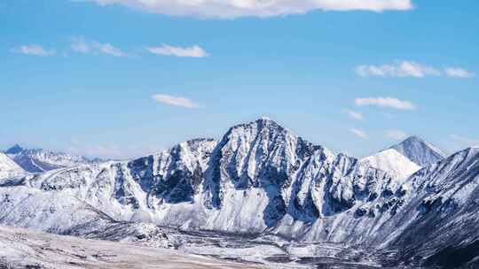 西藏_西藏高原_自然风光_蓝天白云雪山002