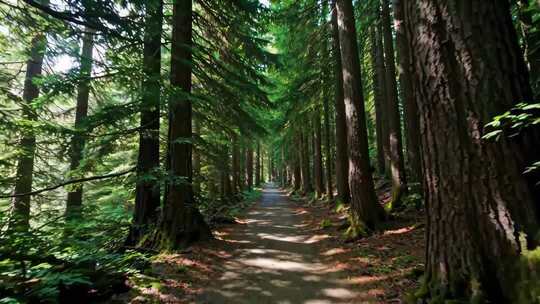 森林中的林间小道