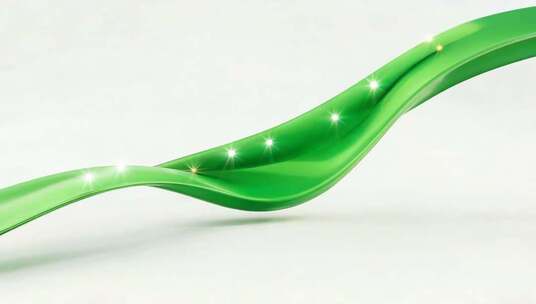 绿色波浪形光效素材