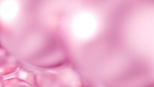 粉红玫瑰化妆品美容护理精油泡泡宏特写视频素材模板下载