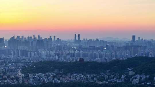 杭州日出 雷锋塔 杭州航拍 西湖