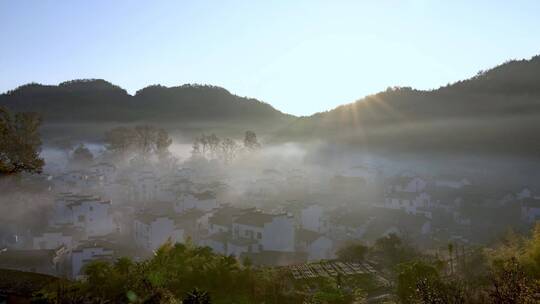 江西婺源石城篁岭秋晒视频素材模板下载